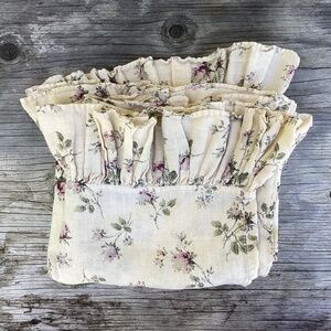 Bella Notte pillow cases STANDARD 100% linen roses 2 SHAMS